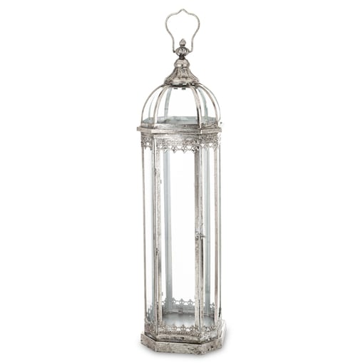 Lampion metalowy ze szkłem Surat 82 cm