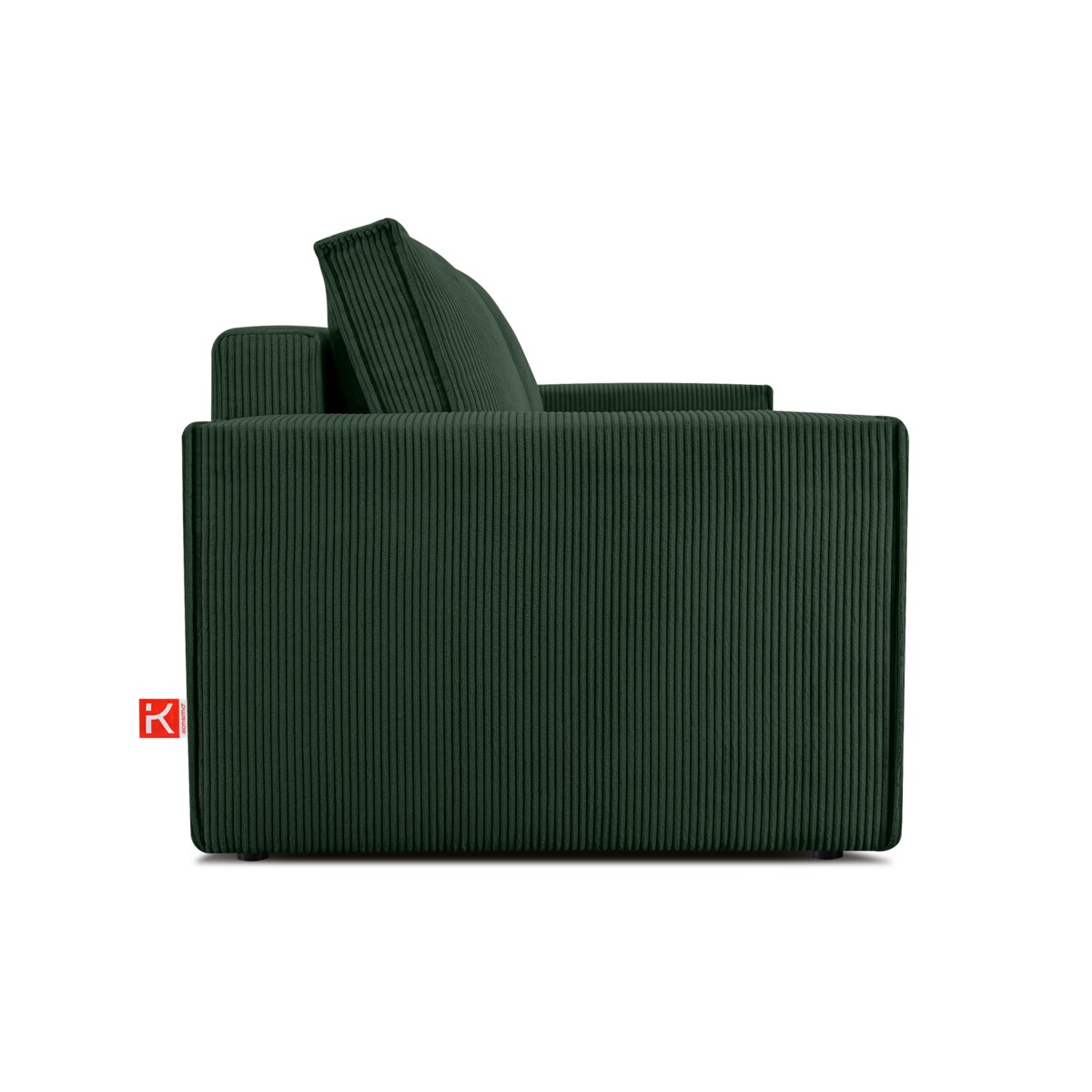 KONSIMO NAPI Sofa 3-osobowa z pojemnikiem na łóżko, kolor ciemnozielony