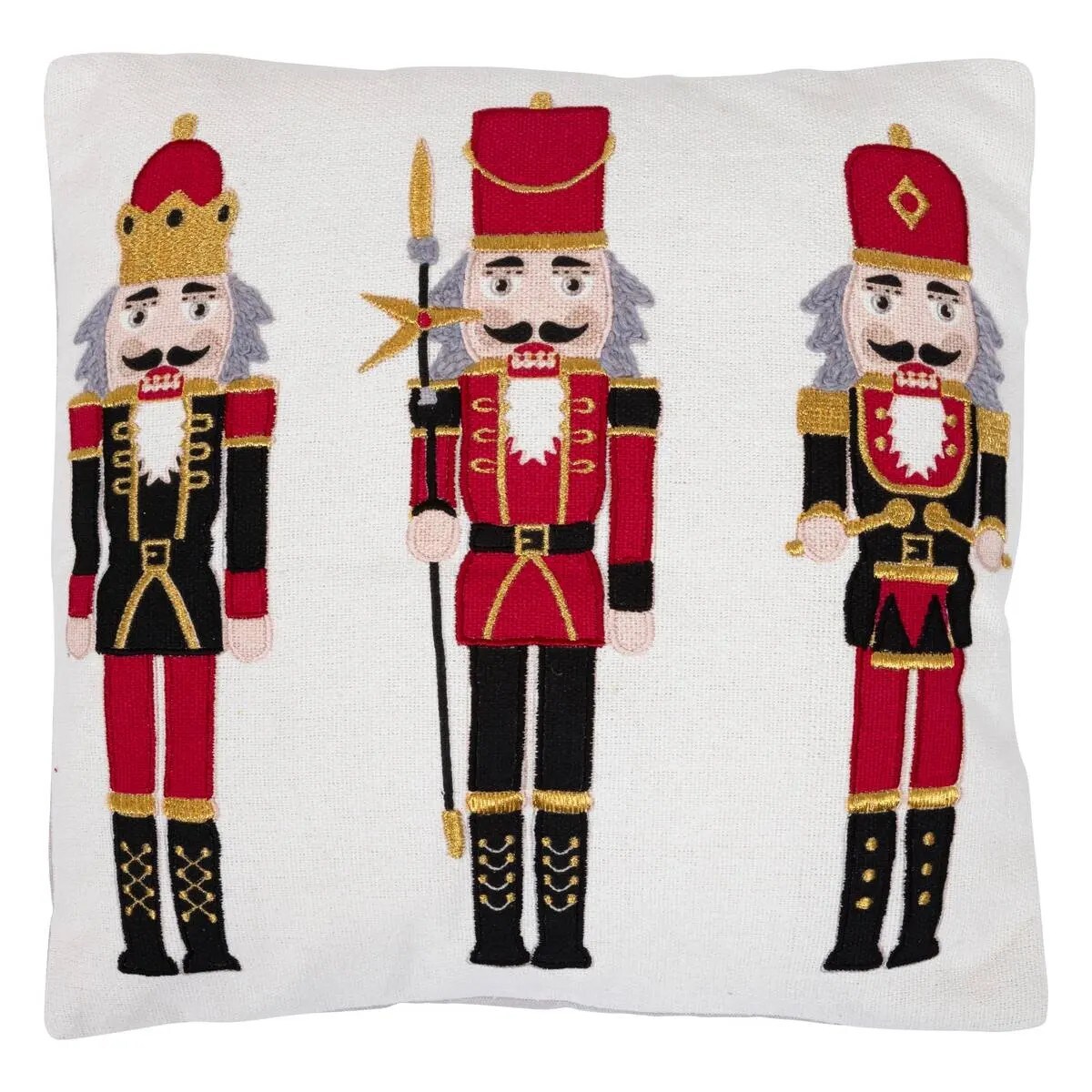 Poduszka świąteczna z Dziadkami do Orzechów, 45x45 cm