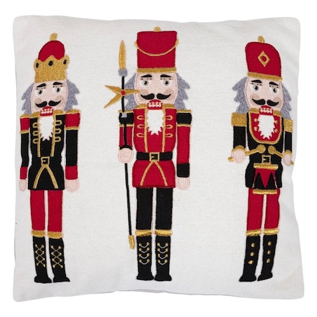 Poduszka świąteczna z Dziadkami do Orzechów, 45x45 cm