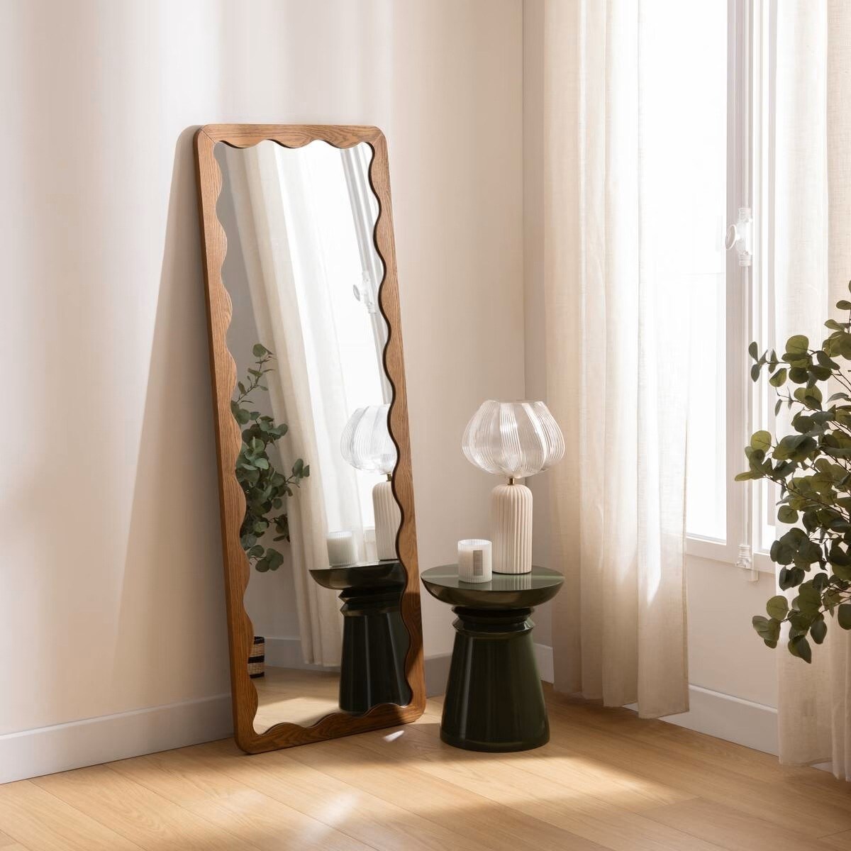 Lustro w falistej ramie, MDF Tinny, 61x165 cm