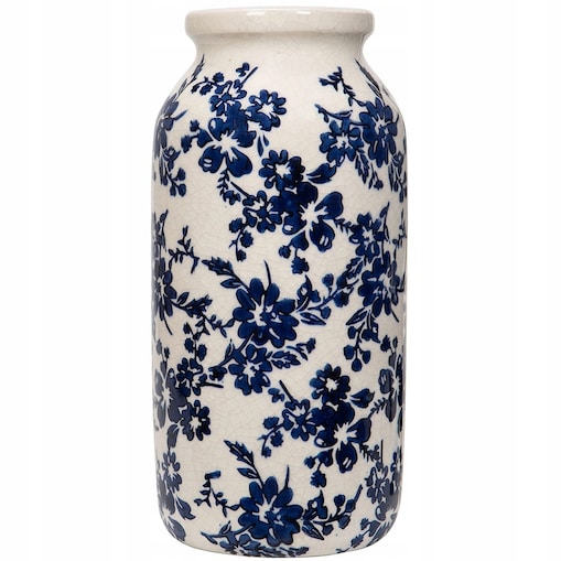 WAZON DZBANEK WYSOKI 32cm CERAMICZNY NA KWIATY BIAŁY do salonu sypialni