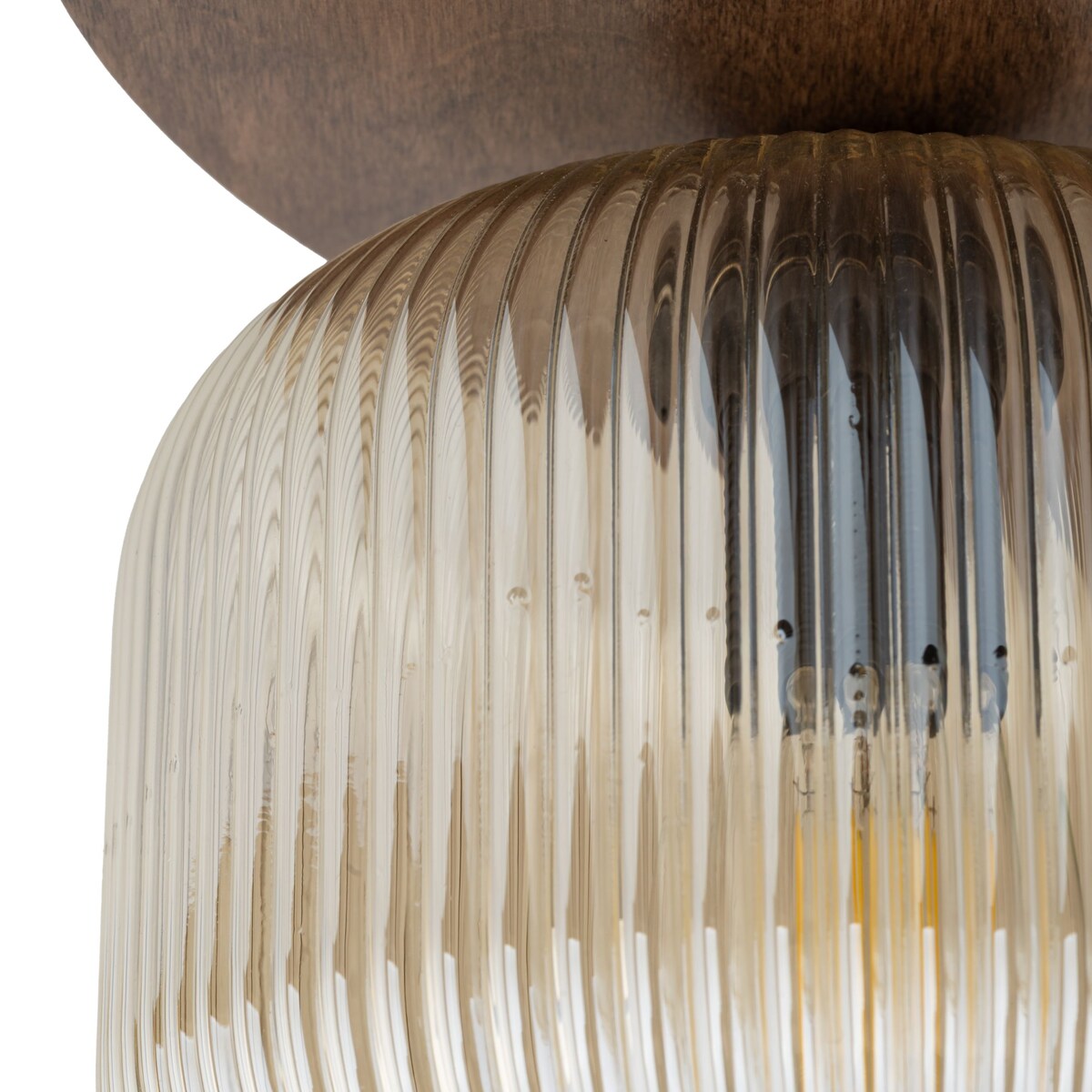 Lampa sufitowa TK Lighting SALVIA BROWN 11068 brązowa 3xE14 metal szkło drewno 42 cm
