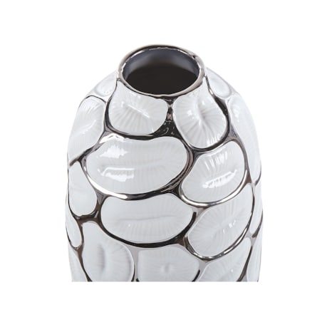 Wazon dekoracyjny ceramiczny 34 cm biały CENABUM