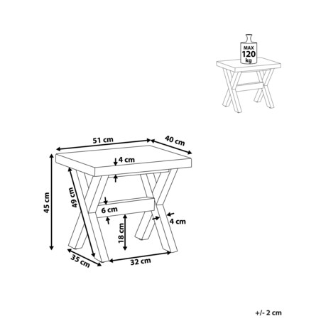 Stołek ogrodowy szary OLBIA