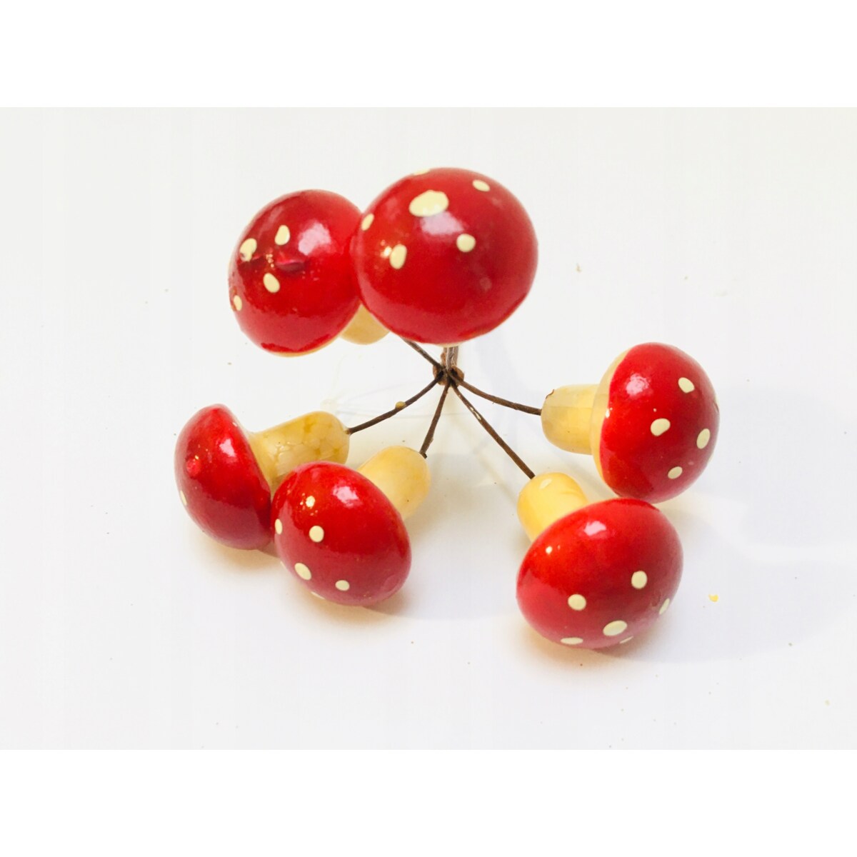 GRZYBKI DO DEKORACJI 6x na piku do wianka stroika święta wigilia stroik