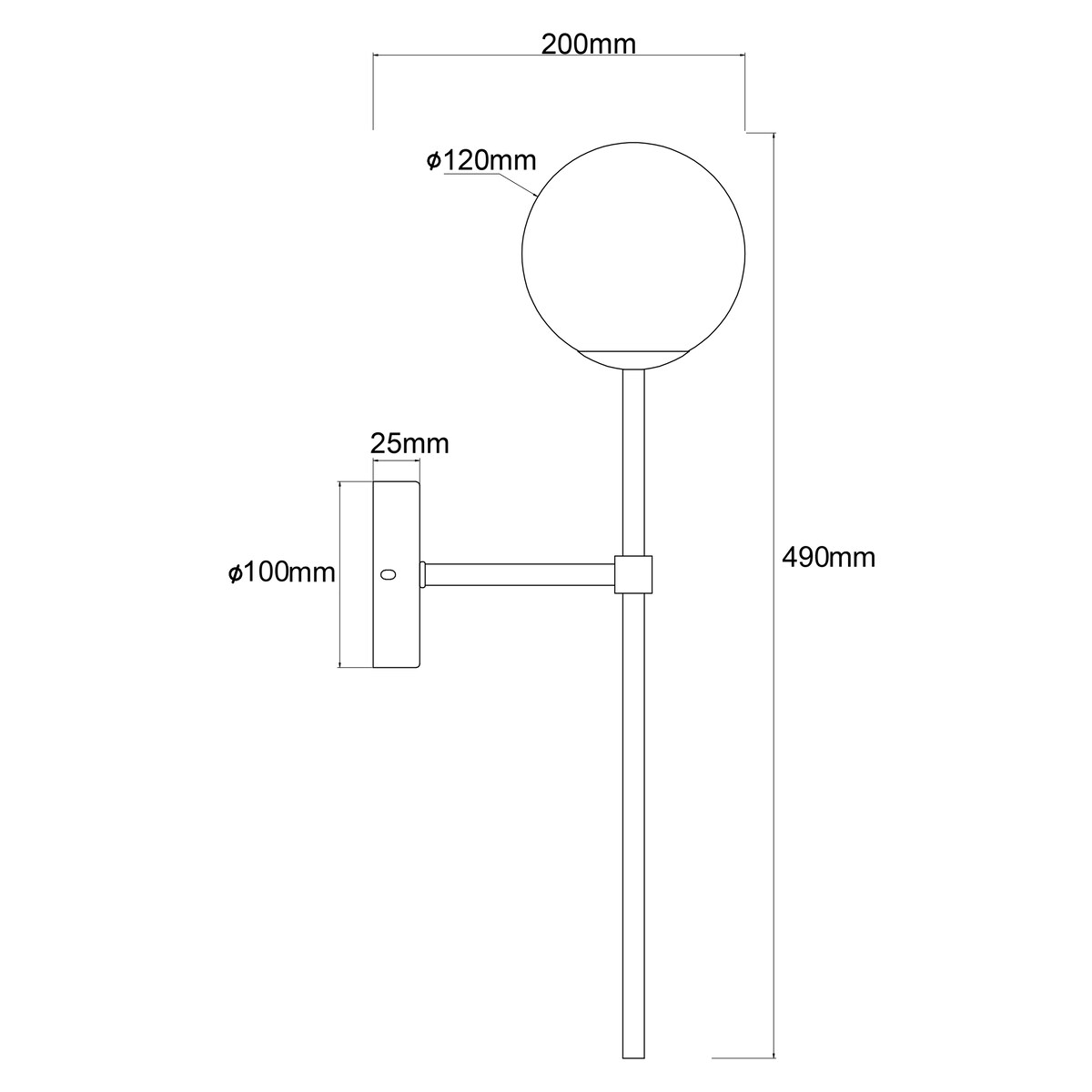 Kinkiet Light Prestige Piruleta czarny 1 x G9 1 szt.