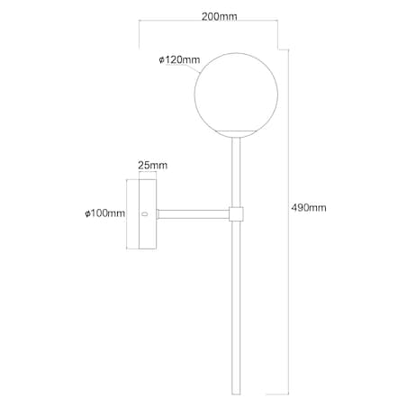 Kinkiet Light Prestige Piruleta czarny 1 x G9 1 szt.
