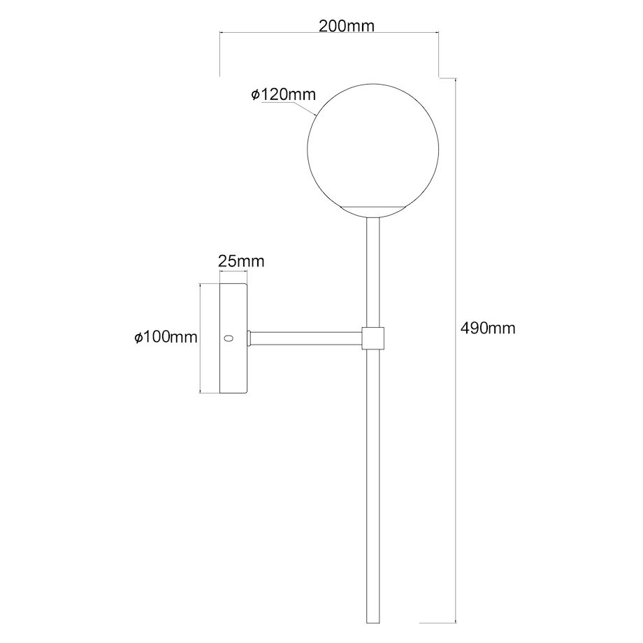 Kinkiet Light Prestige Piruleta czarny 1 x G9 1 szt.