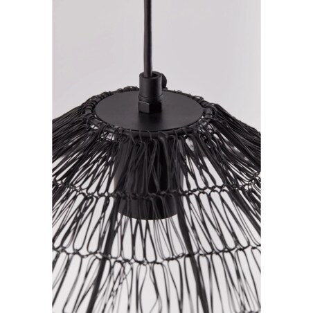 Lampa wisząca druciana Benilde Ø65 cm, czarna