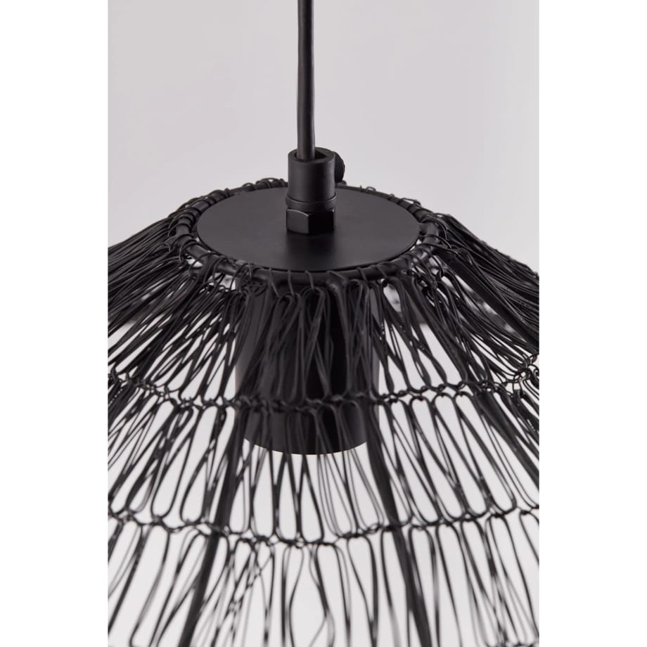 Lampa wisząca druciana Benilde Ø65 cm, czarna