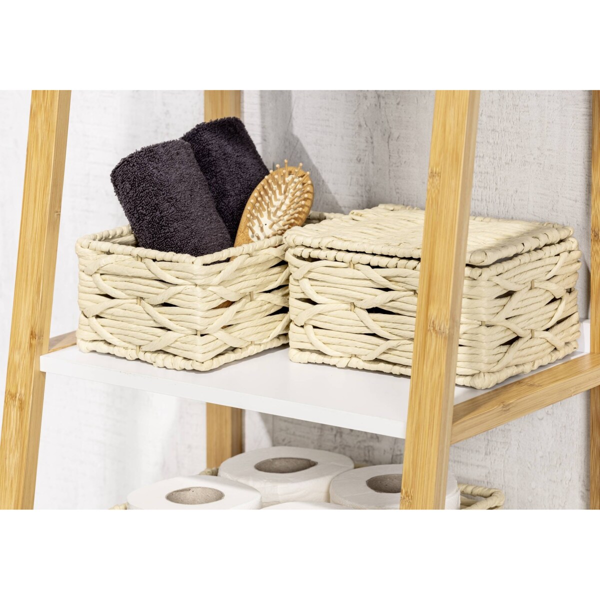 Kosz do przechowywania z papierowej wikliny, 19 x 9 x 14 cm, Vabriano, WENKO