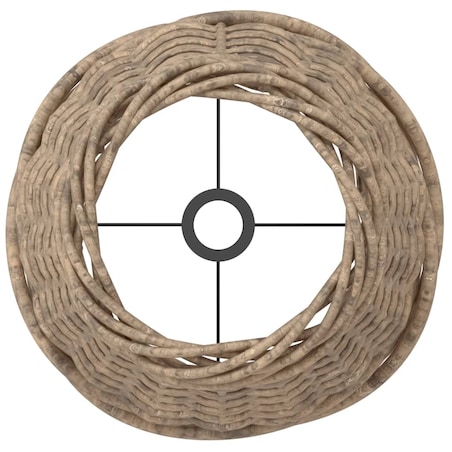 vidaXL Klosz do lampy, brązowy, Ø15x12 cm, wiklina