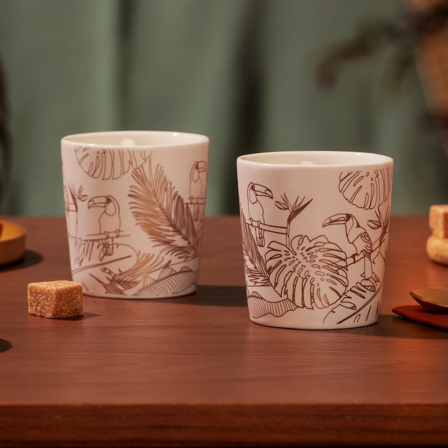 Komplet 4 filiżanek do espresso Toucans