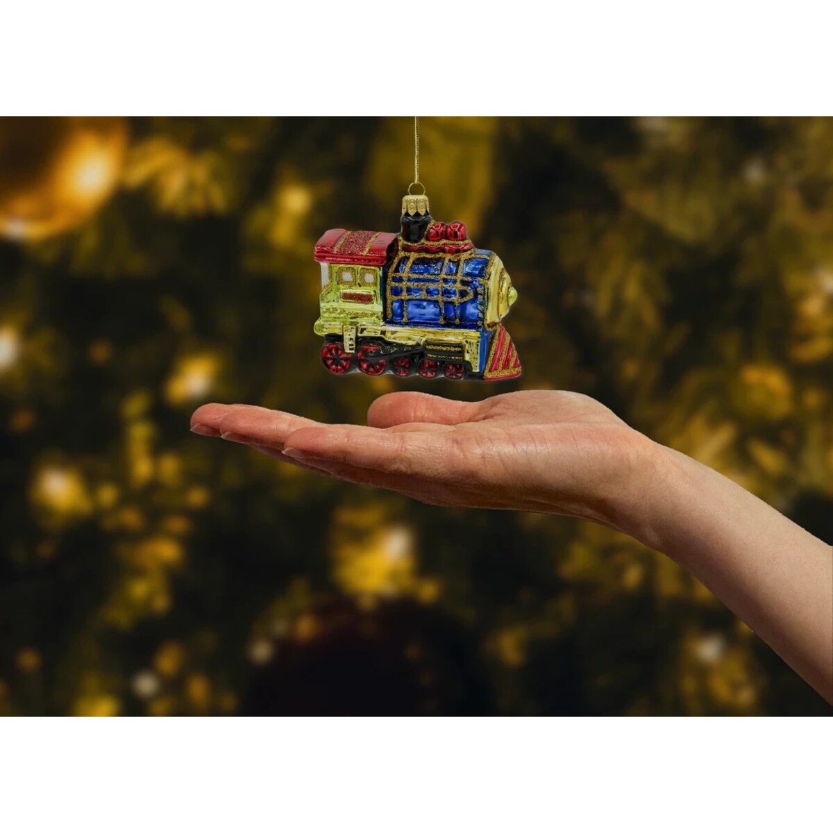 Bombka choinkowa: Kolorowa Lokomotywa: mała