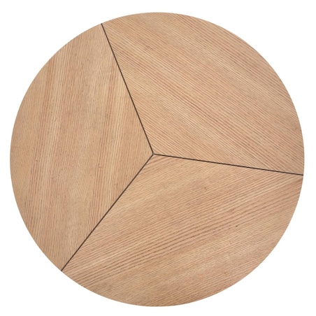 STOLIK KAWOWY Annaba z MDF-u OKRĄGŁY 80/41 cm dąb/czarny