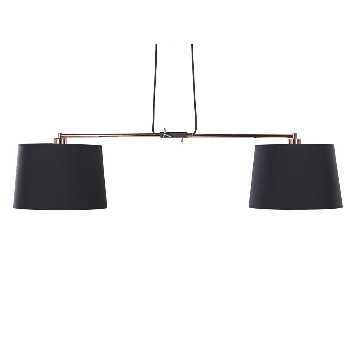 Lampa wisząca 2-punktowa czarna FUCINO
