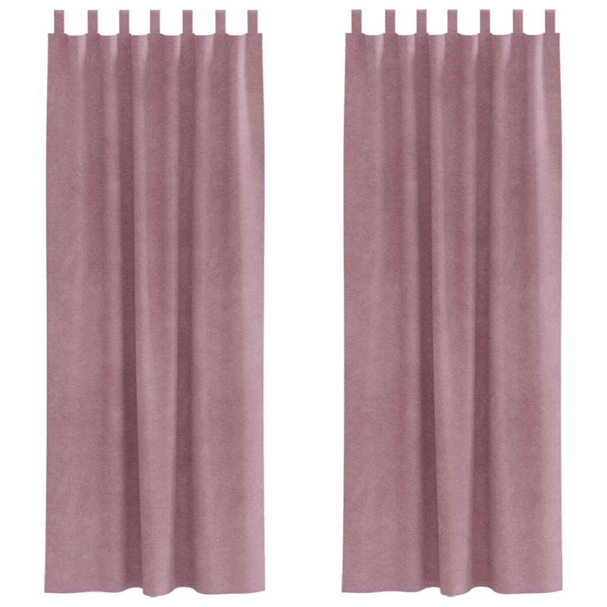 vidaXL Zasłony z zasłonami 2 pcs Ciemny Róż 140 x 245 cm Aksamit