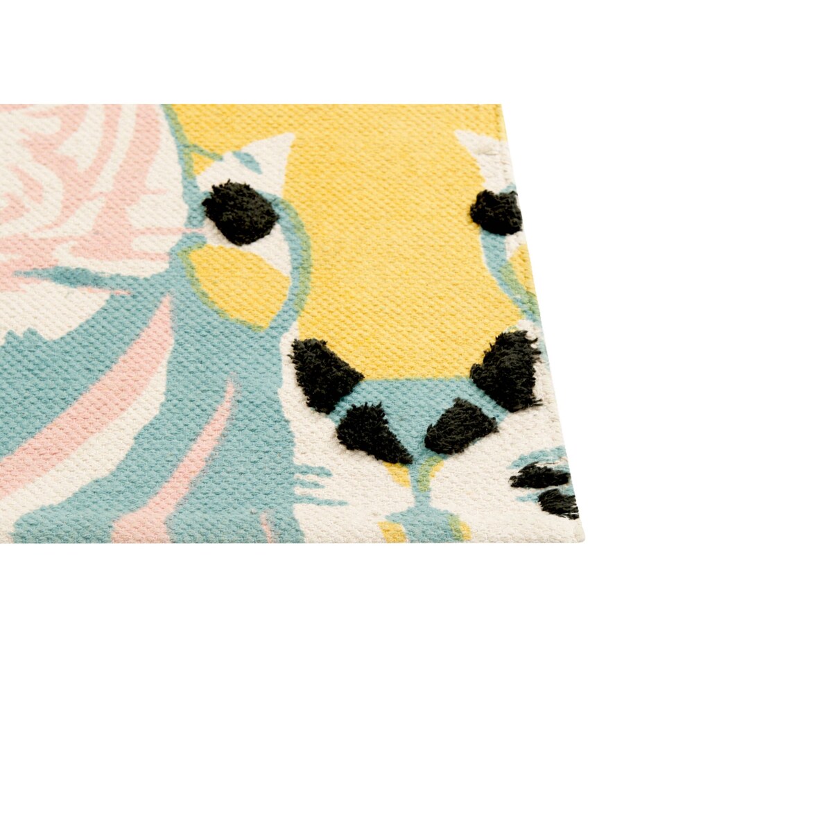 Dywan dziecięcy bawełniany motyw zwierzęcy 80 x 150 cm wielokolorowy TUTUT