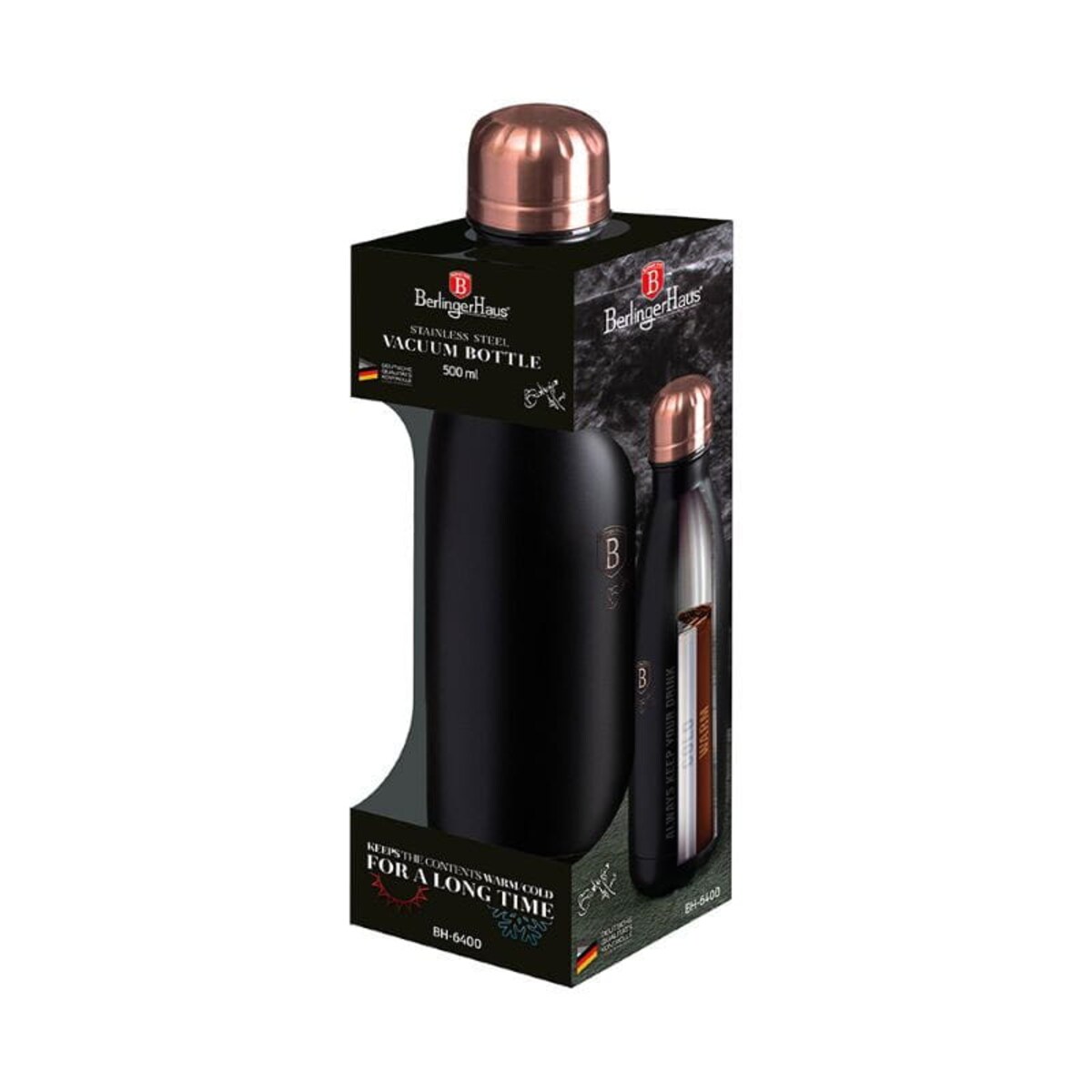Butelka termiczna 500ml BERLINGER HAUS Metallic Black Rose