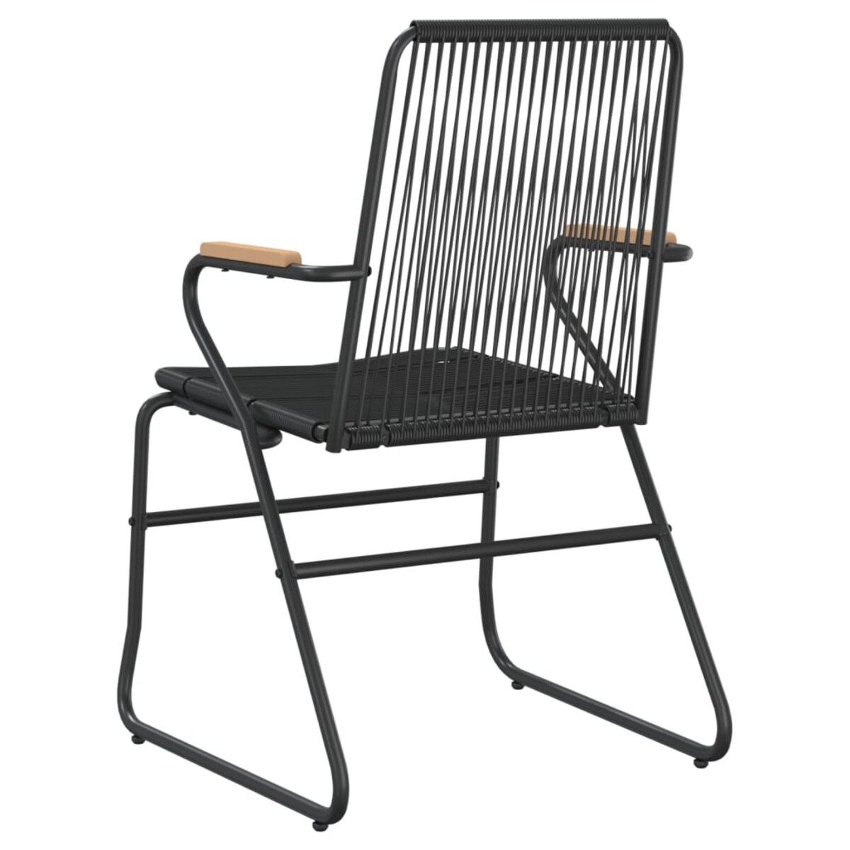vidaXL Krzesła ogrodowe, 2 szt., czarne, 58x59x85,5 cm, rattan PVC