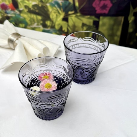 VILLA ITALIA Szklanka ametystowa 250 ml 9 cm FIORINO