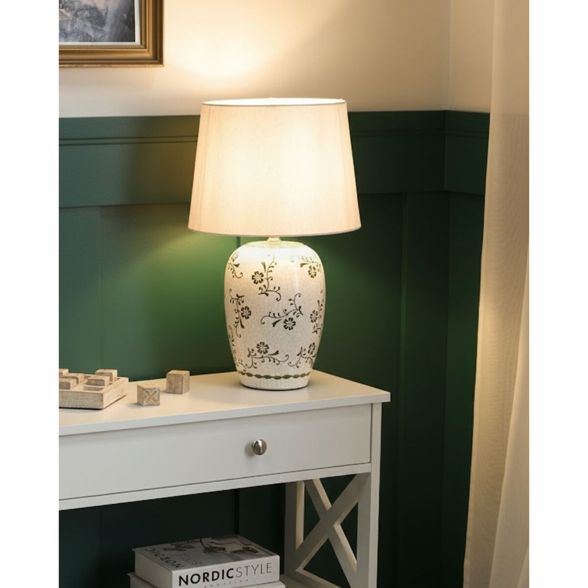 Lampa stołowa JINNY Ceramika Biały