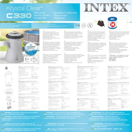 Intex Pompa z filtrem kartridżowym, 1250 L/h, 28602GS