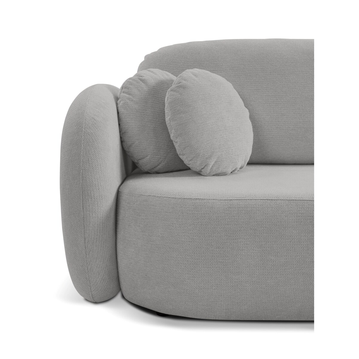 Nowoczesny narożnik rozkładany OLIVIO prawy - jasnoszary