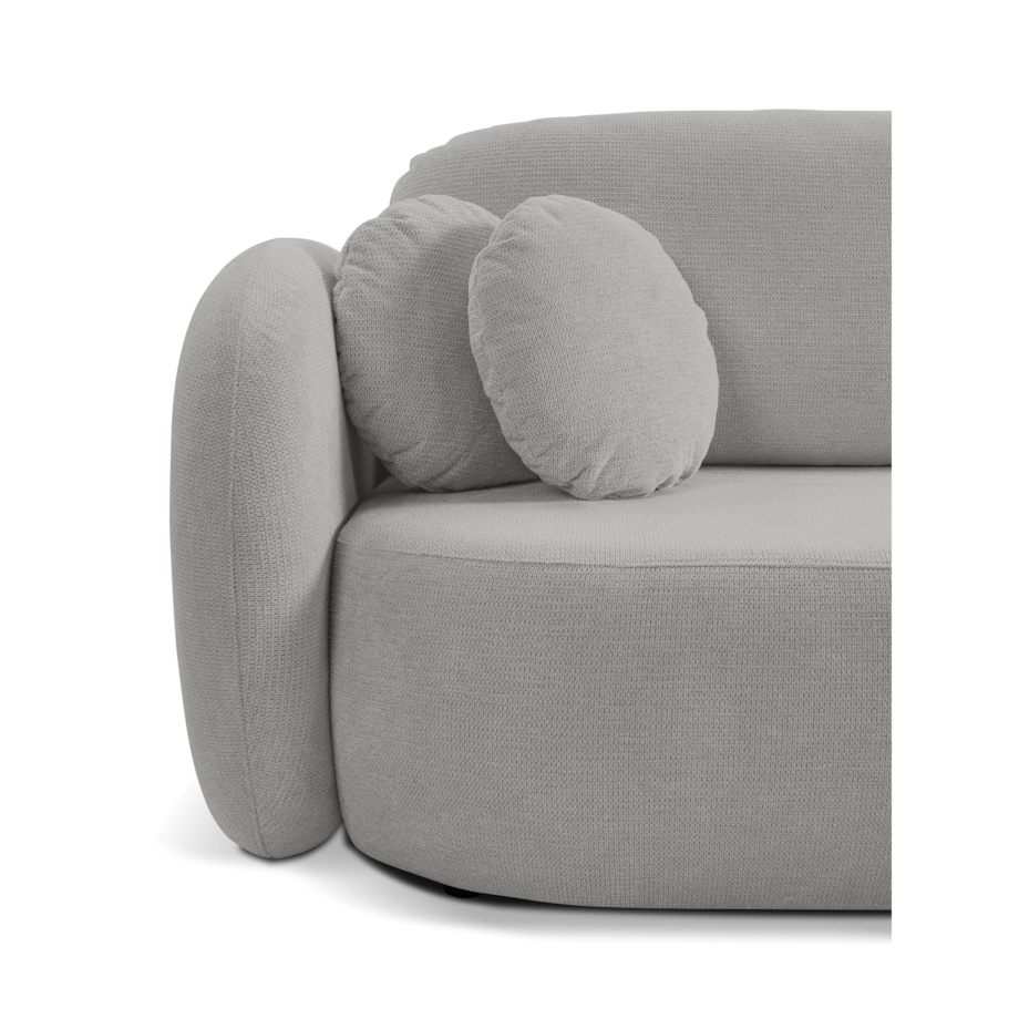 Nowoczesny narożnik rozkładany OLIVIO prawy - jasnoszary