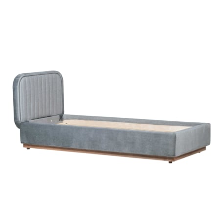 Łóżko dziecięce Delikate (90x200) w tkaninie Deluxe Steel