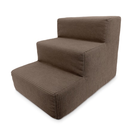 Schodki dla psa kota brązowe 3 stopniowe