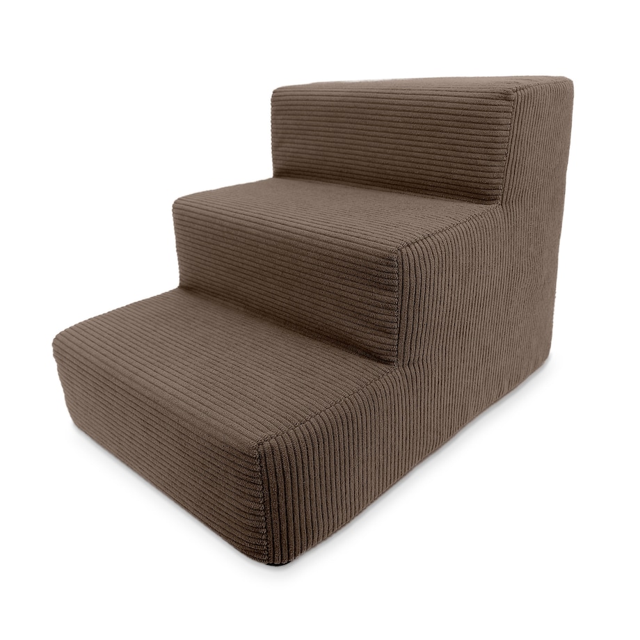 Schodki dla psa kota brązowe 3 stopniowe