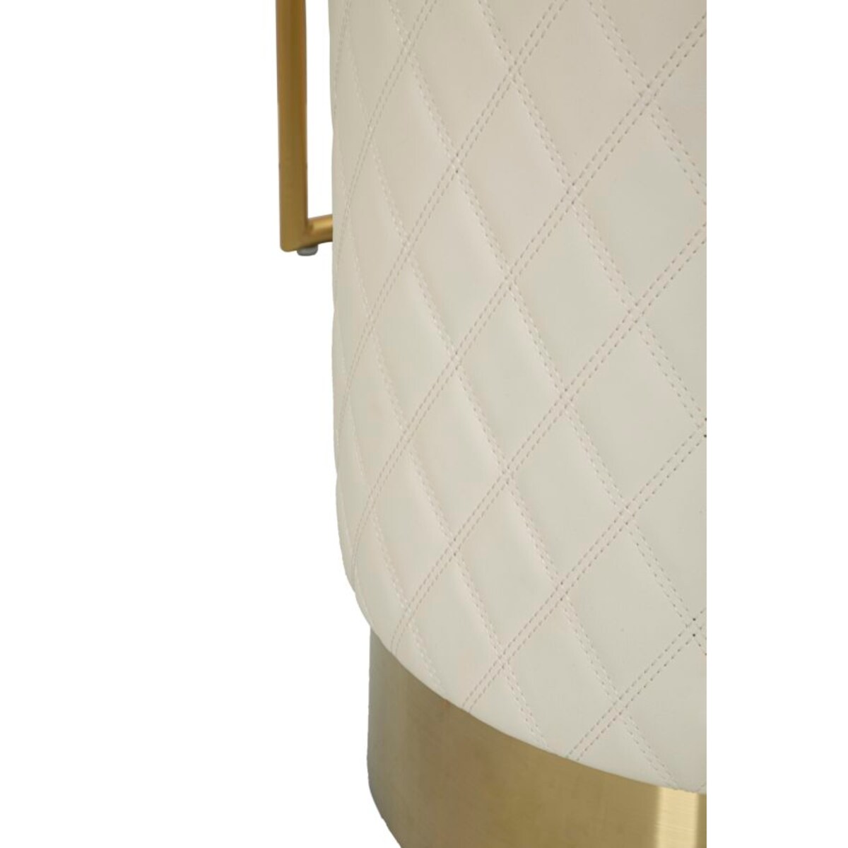 Toaletka z taboretem Sharon, 120 x 40 x 75 cm, zestaw do makijażu, biały, złoty, styl glamour, Mauro Ferretti