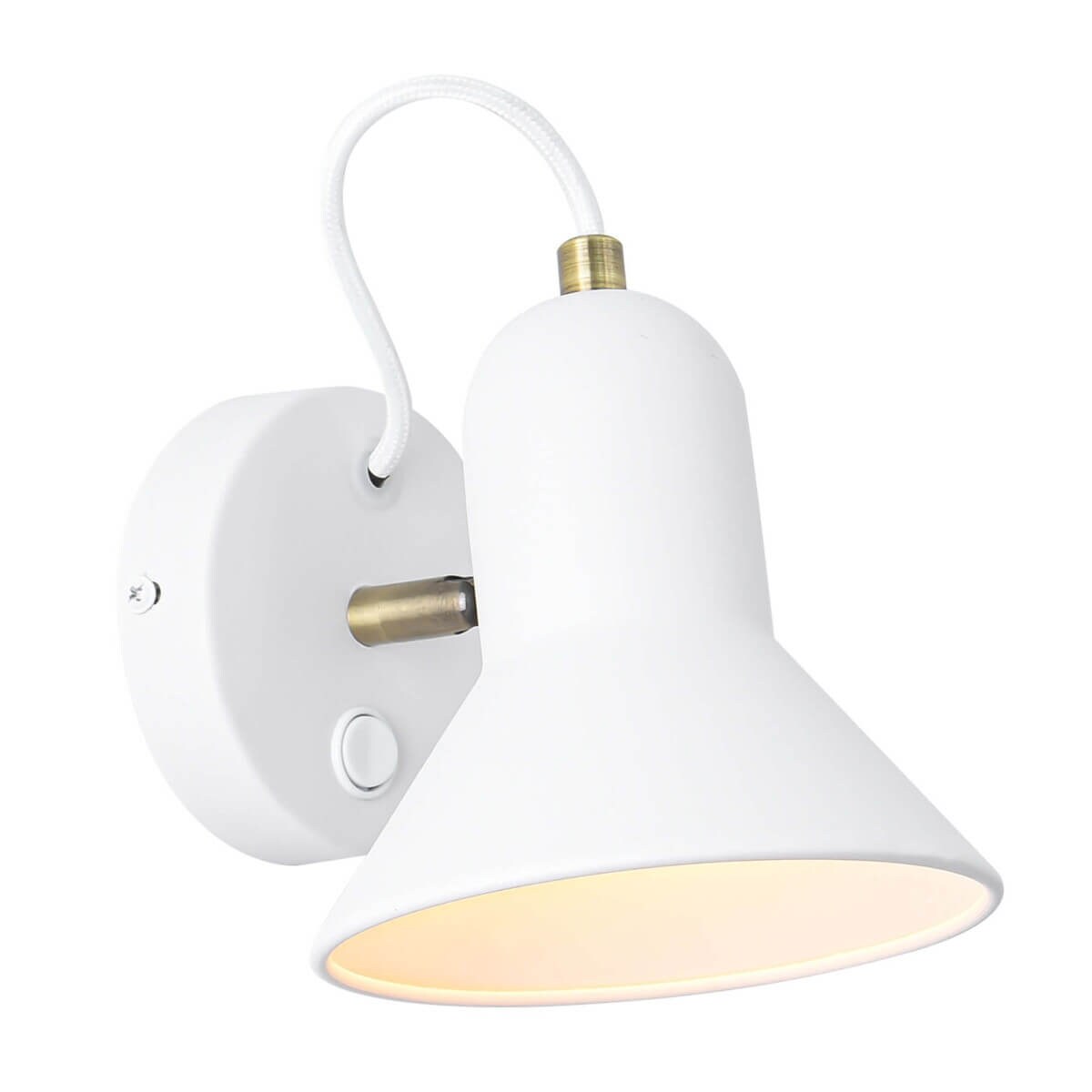 Kinkiet LAMPA ścienna ASTAMA LP-1122/1W WH Light Prestige industrialna OPRAWA metalowa regulowana biała