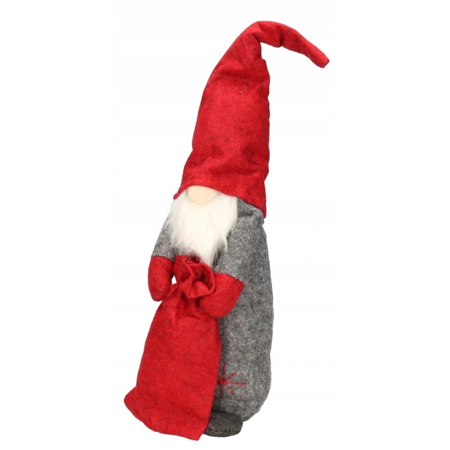 Skrzat Krasnal Mikołaj Gnom Z Workiem Duży 36 Cm
