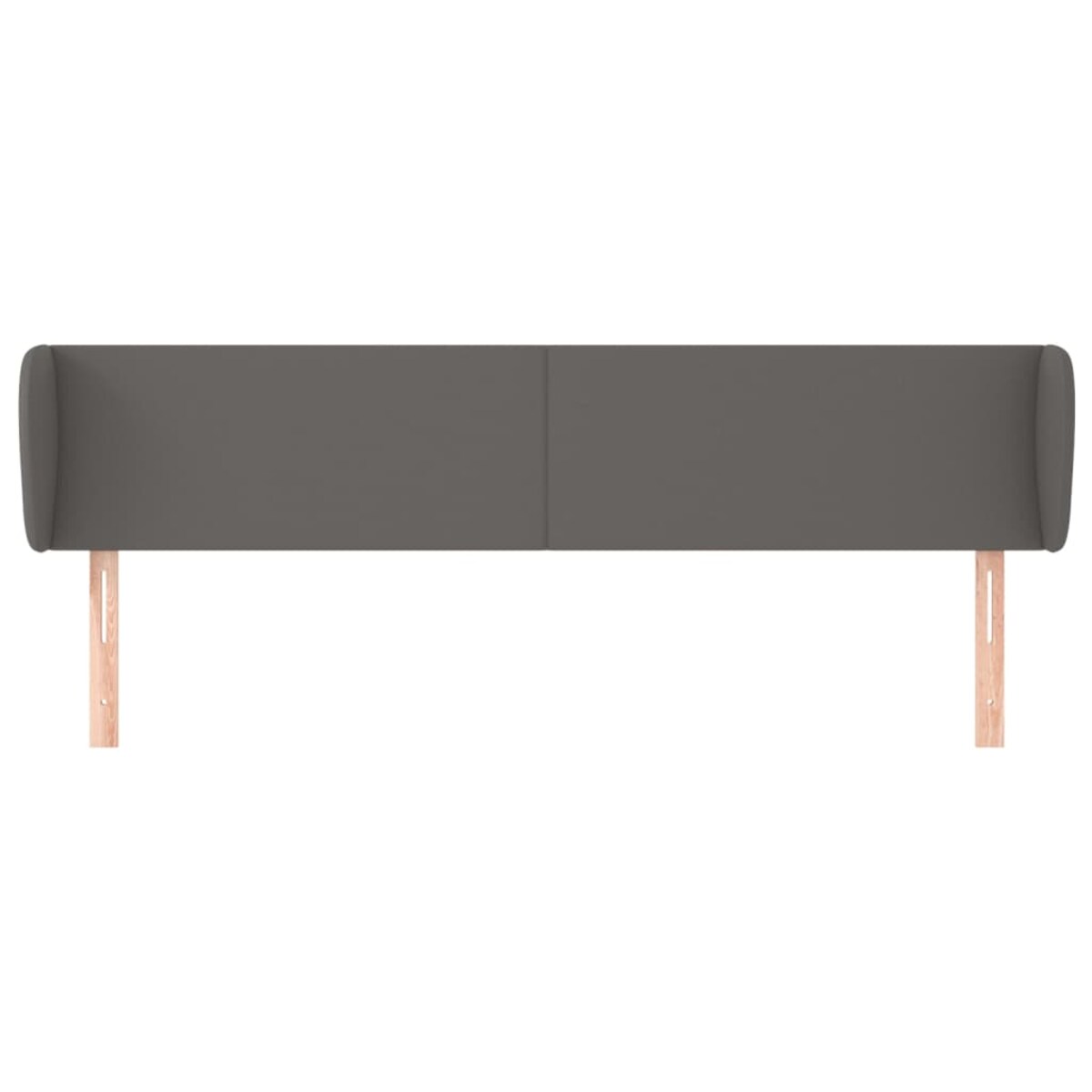 vidaXL Zagłówek uszak, szary, 163x23x78/88 cm, sztuczna skóra