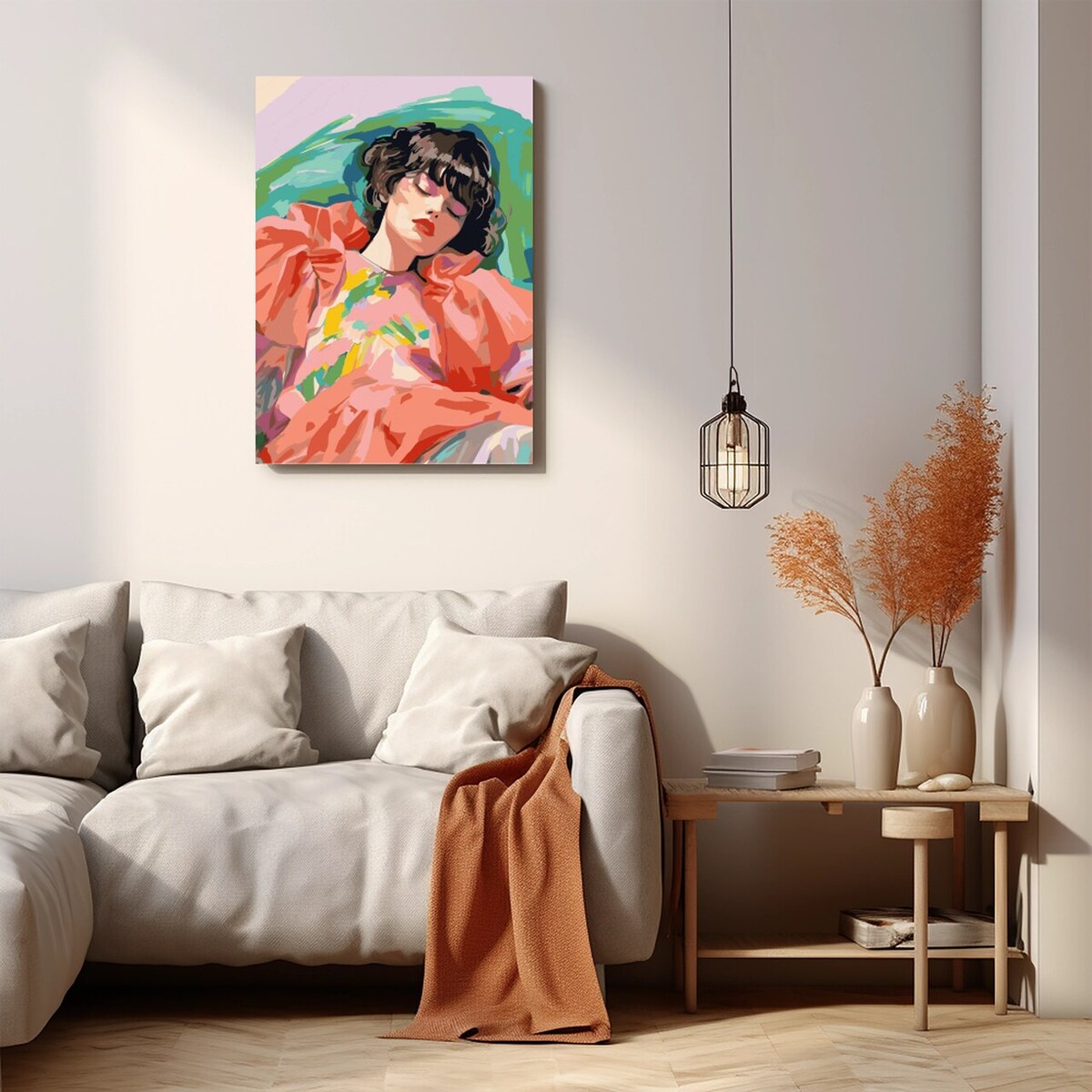 Malowanie po numerach, zestaw DIY – NEONOWA KOBIETA 50x70 cm- Produkt PL