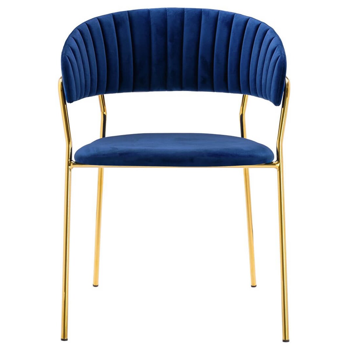 Welurowe krzesło Margo KH121100121.64 King Home pikowane ciemnoniebieskie