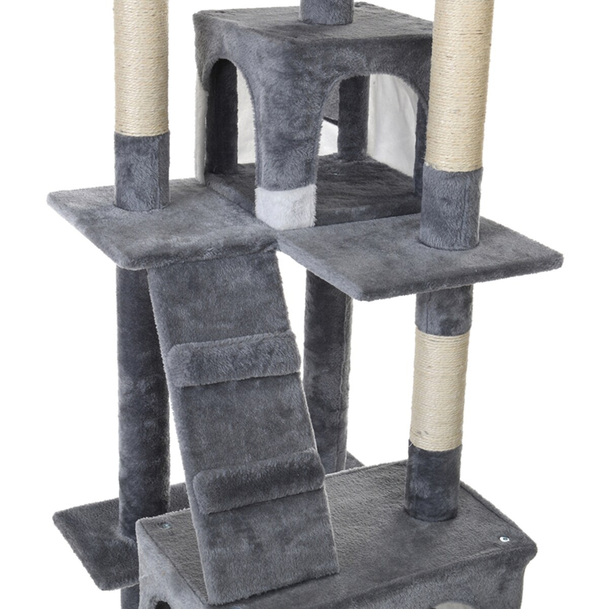 Drapak wysoki szary sizal 170 cm 5 poziomów Funfit Home&Office