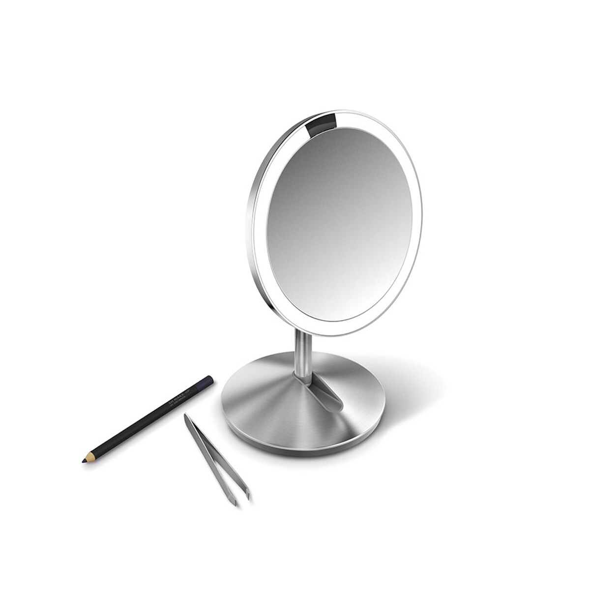 Lustro sensorowe mini z pokrowcem stal matowa / simplehuman