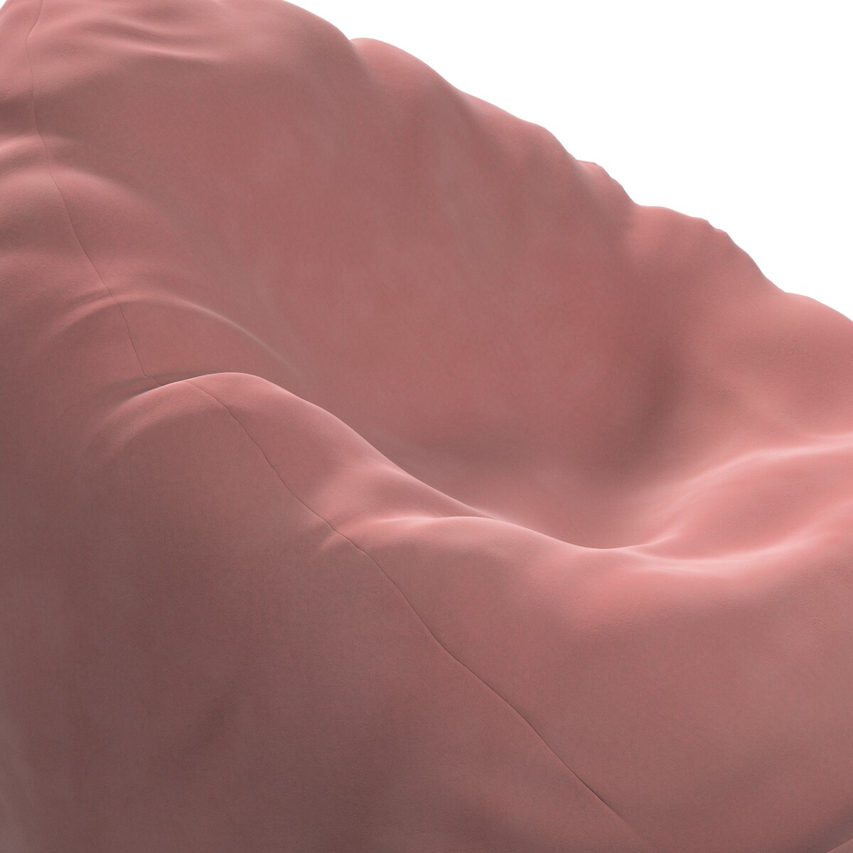 Worek do siedzenia Bowli, zgaszony koral, Ø80 x 115 cm, Posh Velvet