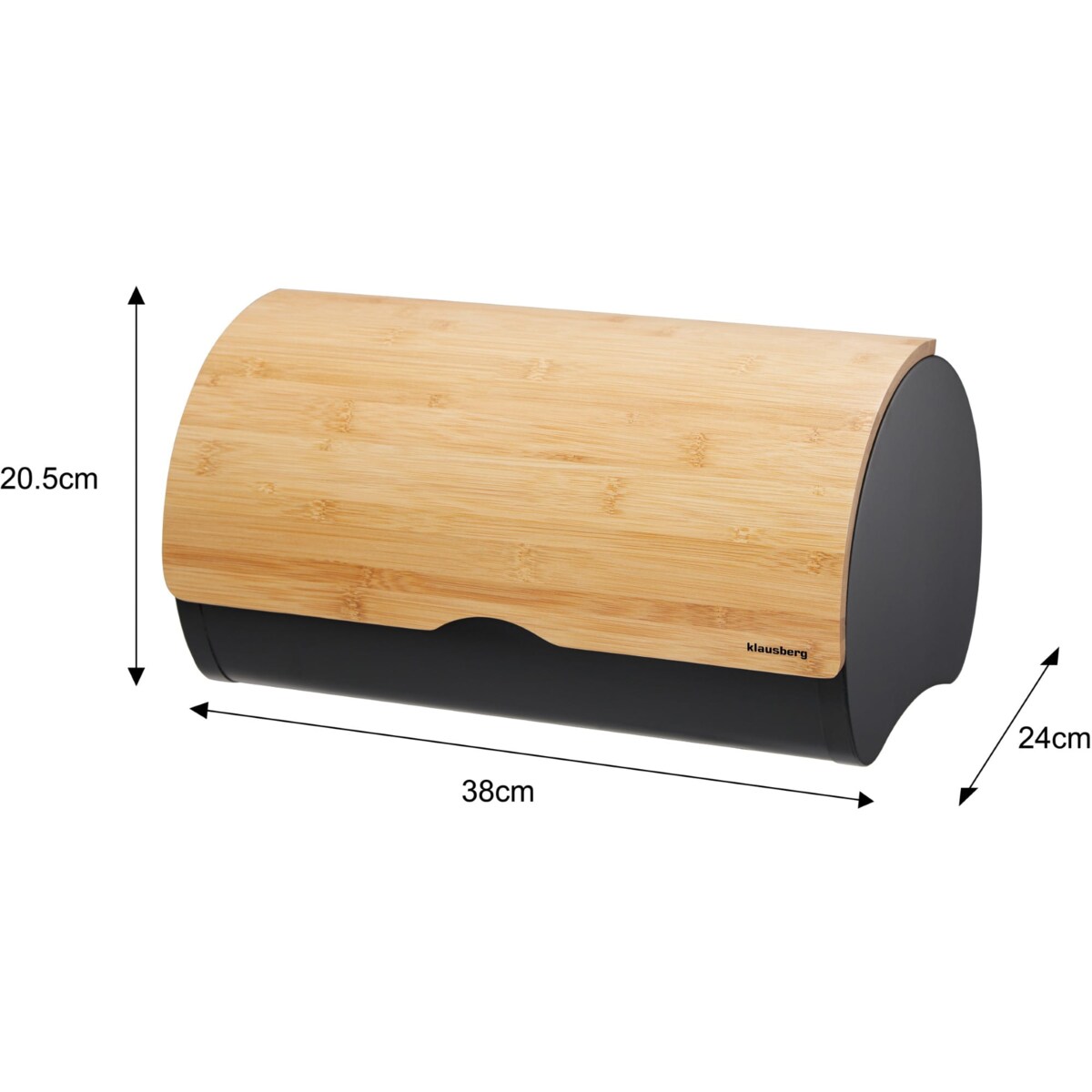 Chlebak stalowy 38cm pojemnik na chleb pieczywo KLAUSBERG