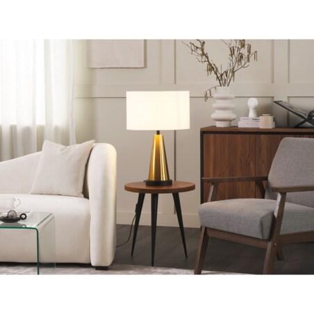 Lampa stołowa metalowa złota SANDON