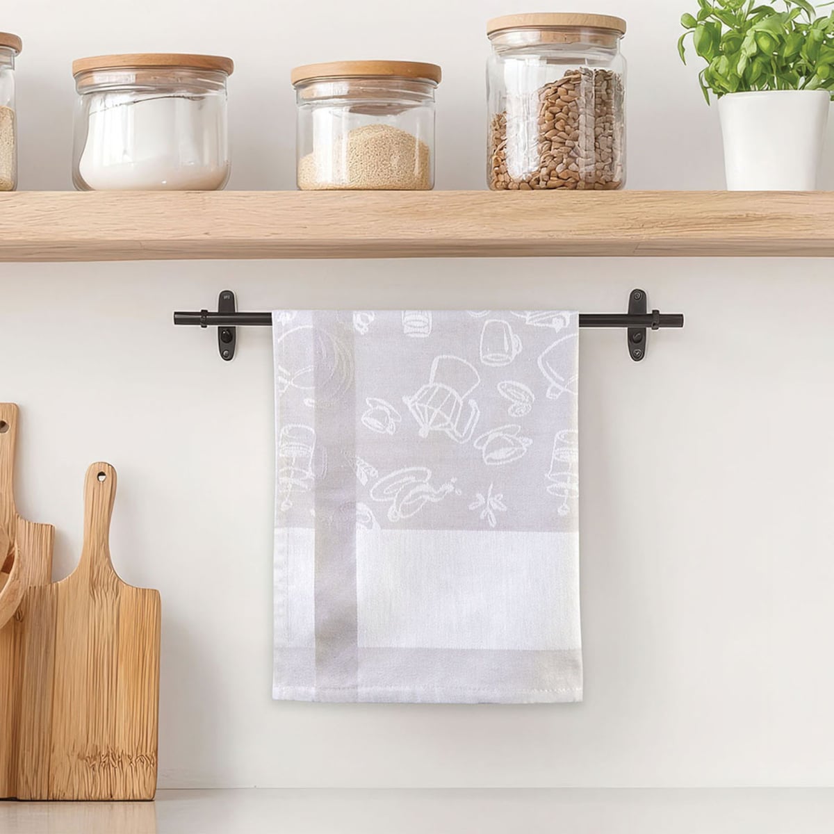 Ścierka bawełniana kuchenna 50x70 Skrzacik jasno szara