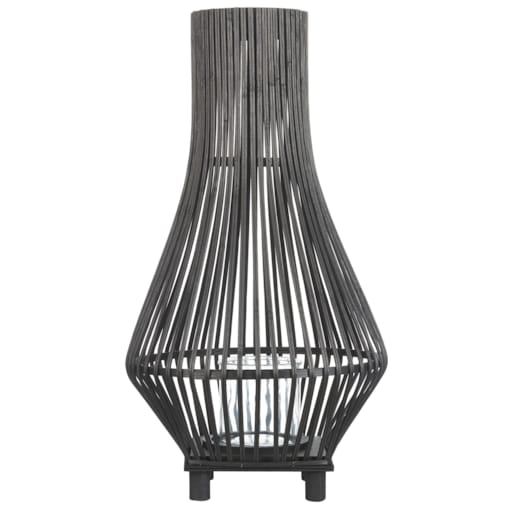 Lampion bambusowy 58 cm czarny LEYTE