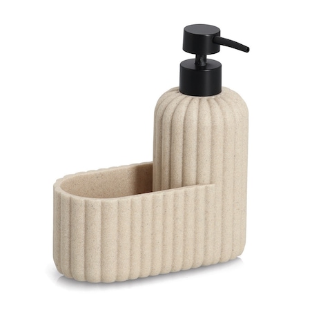 Dozownik kuchenny 380 ml z miejscem na gąbkę 19x17x8 cm ZEFIR beżowy