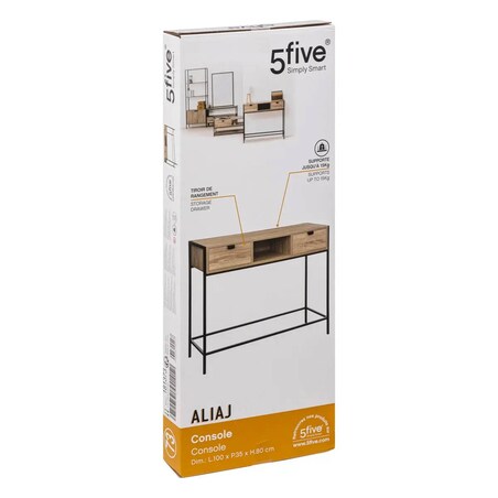 Konsola loft Aliaj, 100 x 35 x 80 cm