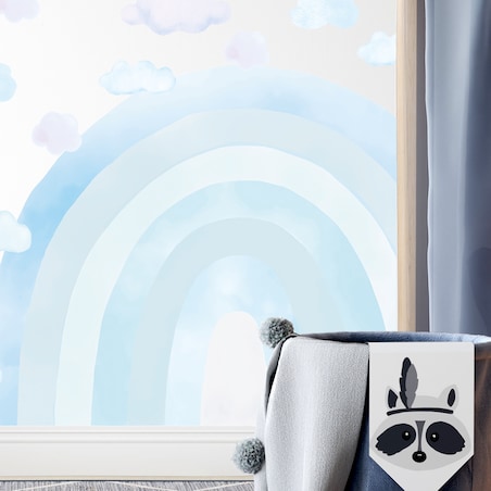 Naklejka na ścianę Tęcza niebieska xl