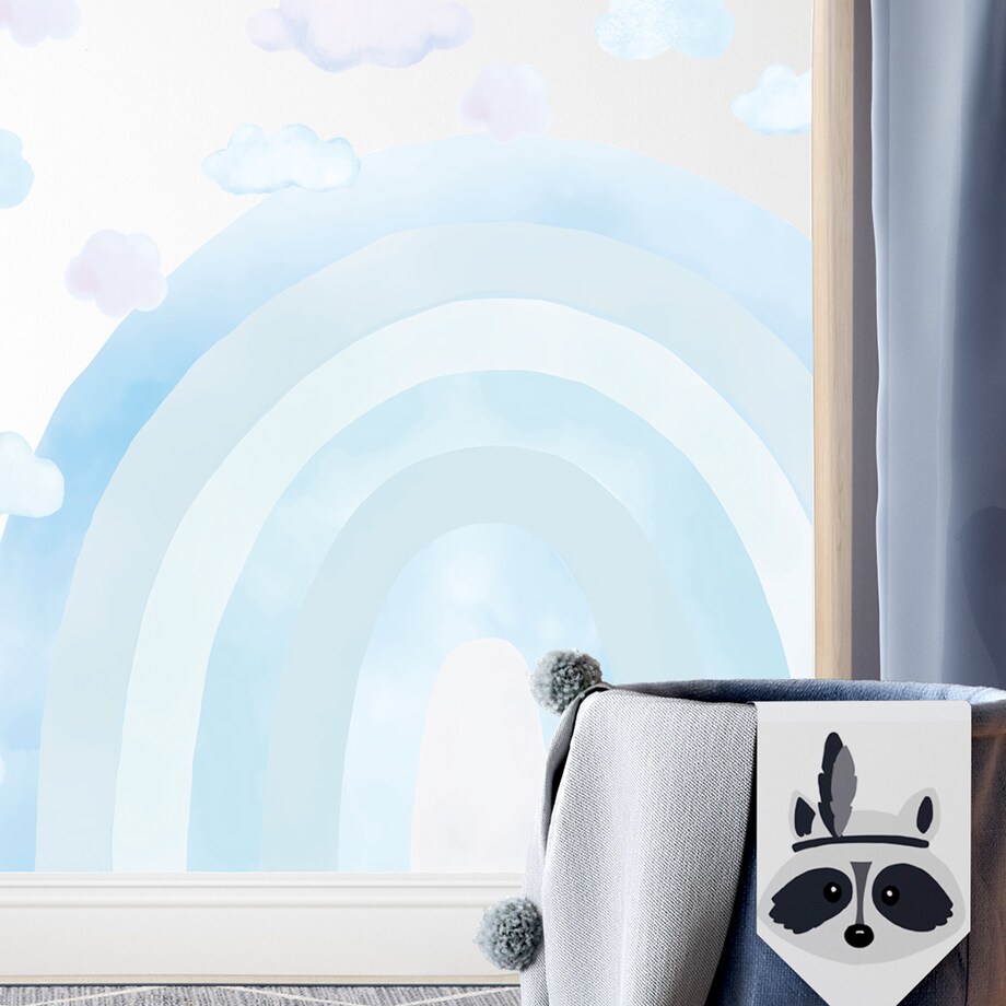 Naklejka na ścianę Tęcza niebieska xl